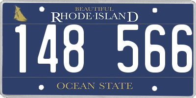 RI license plate 148566