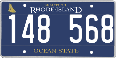 RI license plate 148568