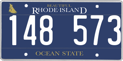 RI license plate 148573