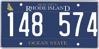 RI license plate 148574