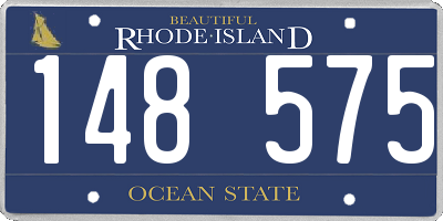 RI license plate 148575