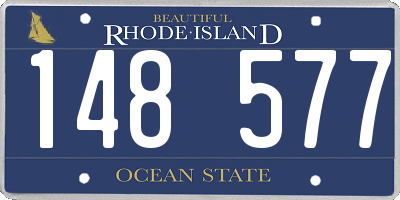RI license plate 148577