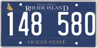 RI license plate 148580