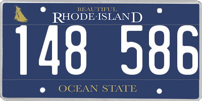 RI license plate 148586