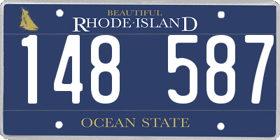 RI license plate 148587