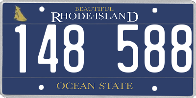RI license plate 148588