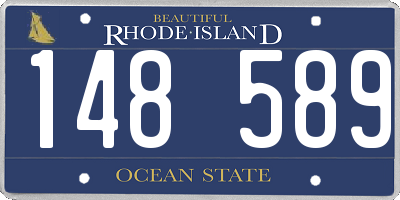 RI license plate 148589