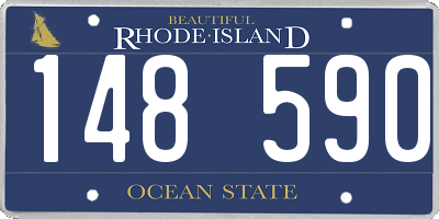 RI license plate 148590