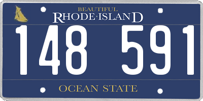 RI license plate 148591