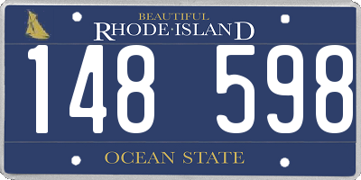 RI license plate 148598