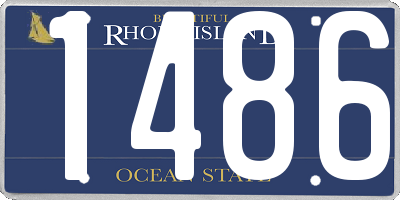 RI license plate 1486