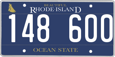 RI license plate 148600