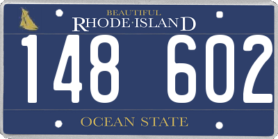 RI license plate 148602