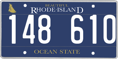 RI license plate 148610