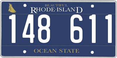 RI license plate 148611