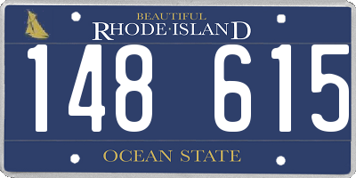RI license plate 148615