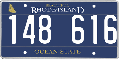 RI license plate 148616