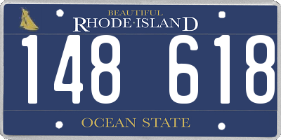RI license plate 148618