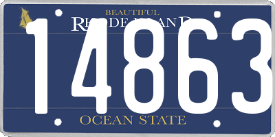 RI license plate 14863