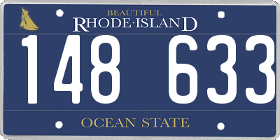 RI license plate 148633