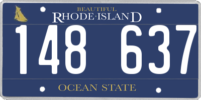 RI license plate 148637