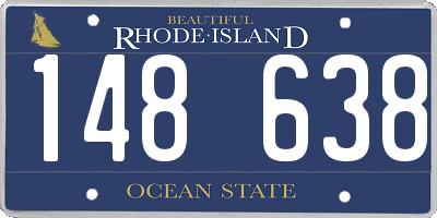 RI license plate 148638