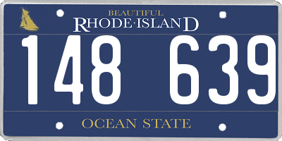 RI license plate 148639