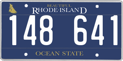 RI license plate 148641