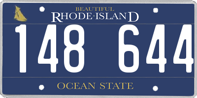 RI license plate 148644