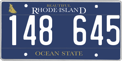 RI license plate 148645
