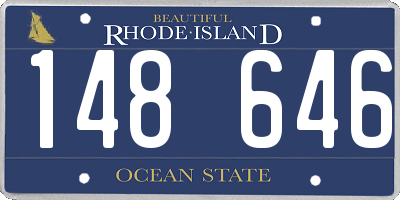 RI license plate 148646