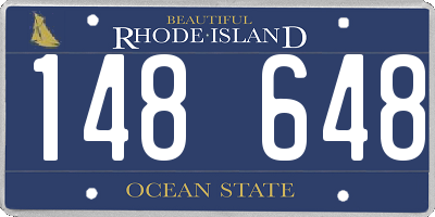 RI license plate 148648