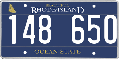 RI license plate 148650