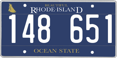 RI license plate 148651