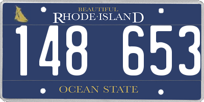 RI license plate 148653