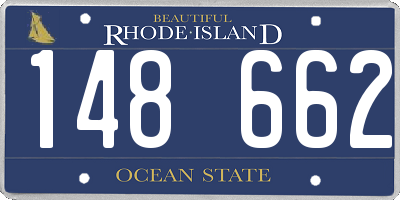 RI license plate 148662