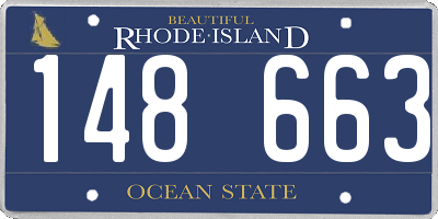 RI license plate 148663
