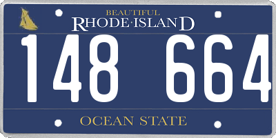 RI license plate 148664
