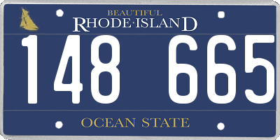 RI license plate 148665