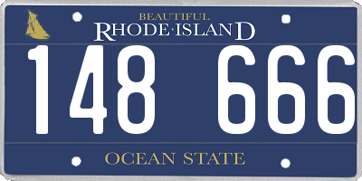 RI license plate 148666