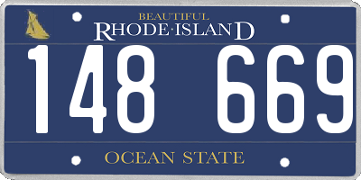 RI license plate 148669