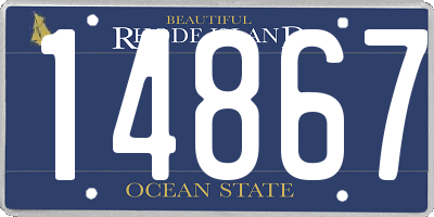 RI license plate 14867