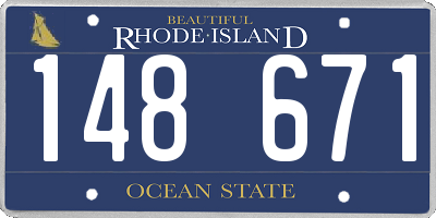 RI license plate 148671