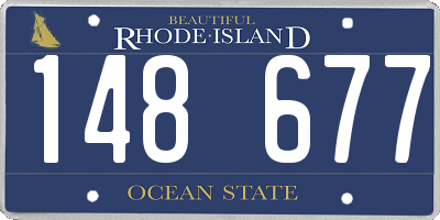 RI license plate 148677