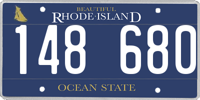 RI license plate 148680
