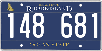 RI license plate 148681