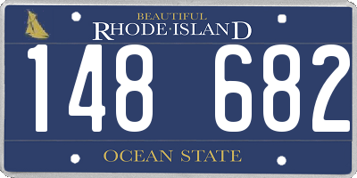 RI license plate 148682