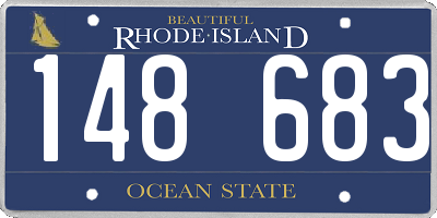 RI license plate 148683