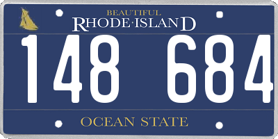 RI license plate 148684