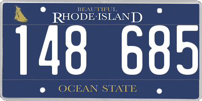 RI license plate 148685